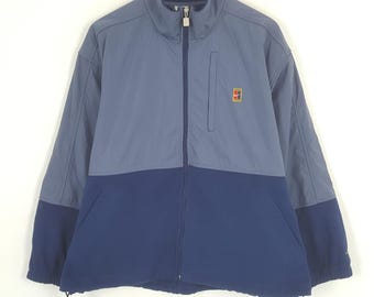 Vintage NIKE Court Tennis Green Khaki Jacket Size XL 90s