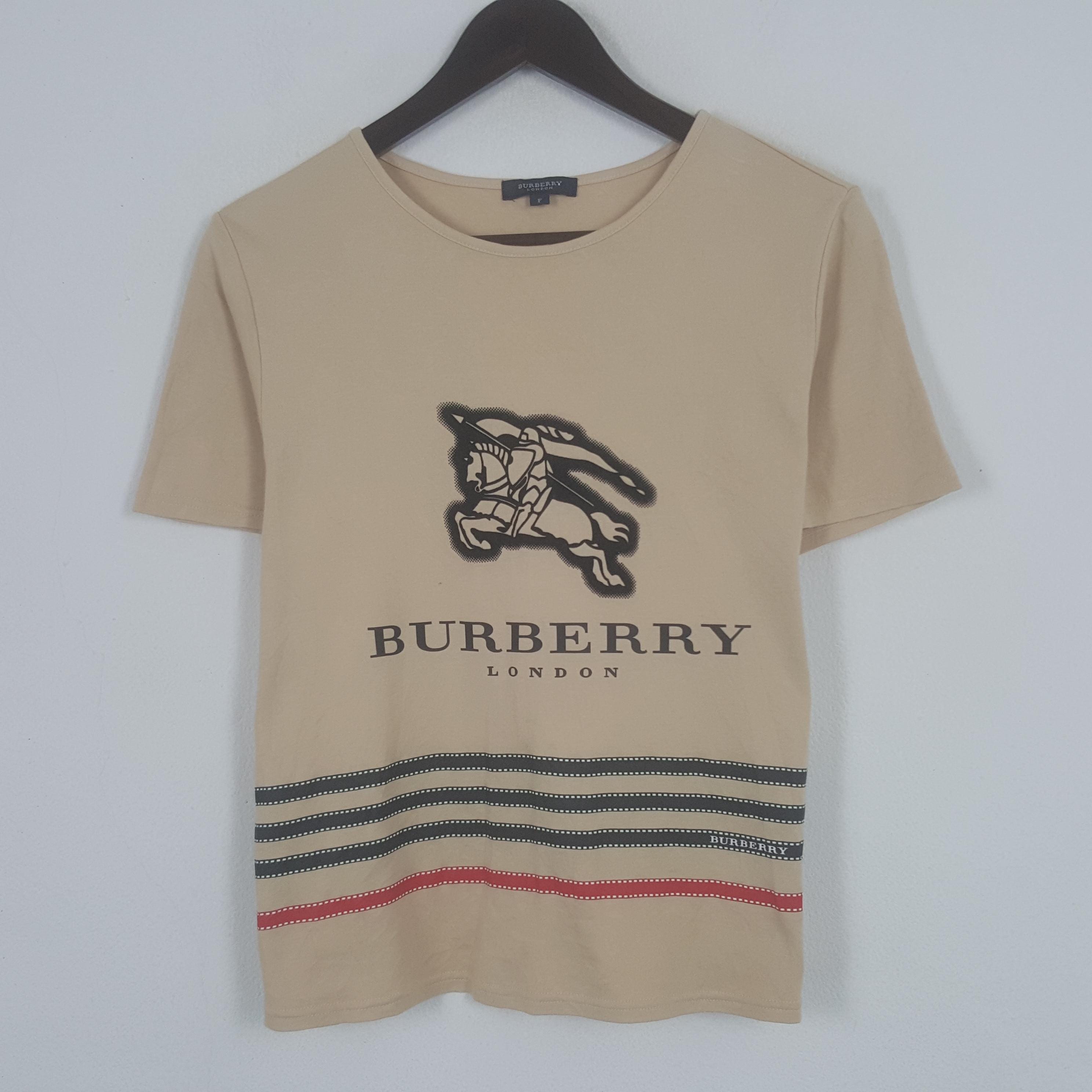★人気★【BURBERRY】★LOGO PRINT SHORT SLEEVE T SHIRT★ Burberry Men's Sici Large Artwork Logo T-Shirt in White Burberry