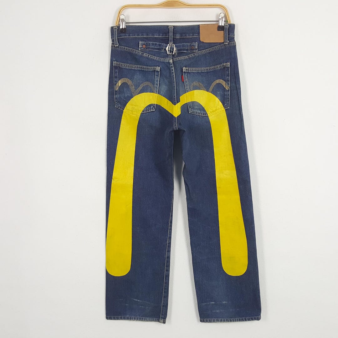 Vintage Evis Selvedge Japan Custom Art Daicock Denim Jeans - Etsy
