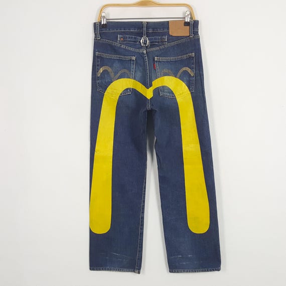 Vintage Evis Selvedge Japan Custom Art Daicock Denim Jeans - Etsy
