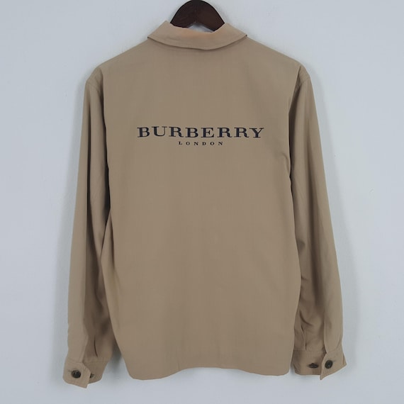 Vintage Burberry London Nova Check Custom Art Logo Zipper