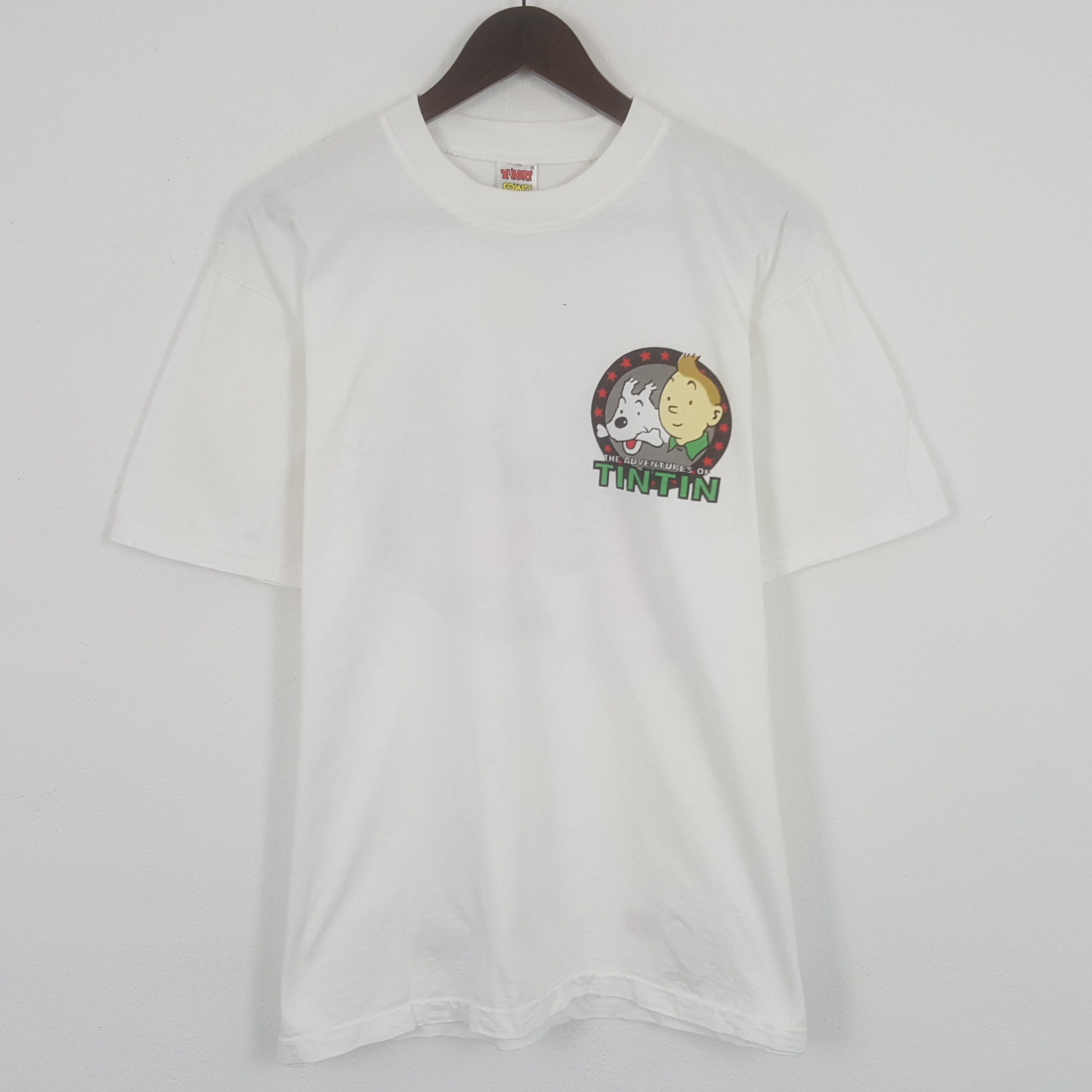 T-shirt Tintin Reporter 100% Coton Blanc XXL - Édition 2024, Neuf Avec étiquette | Vêtement Hommage Tintin