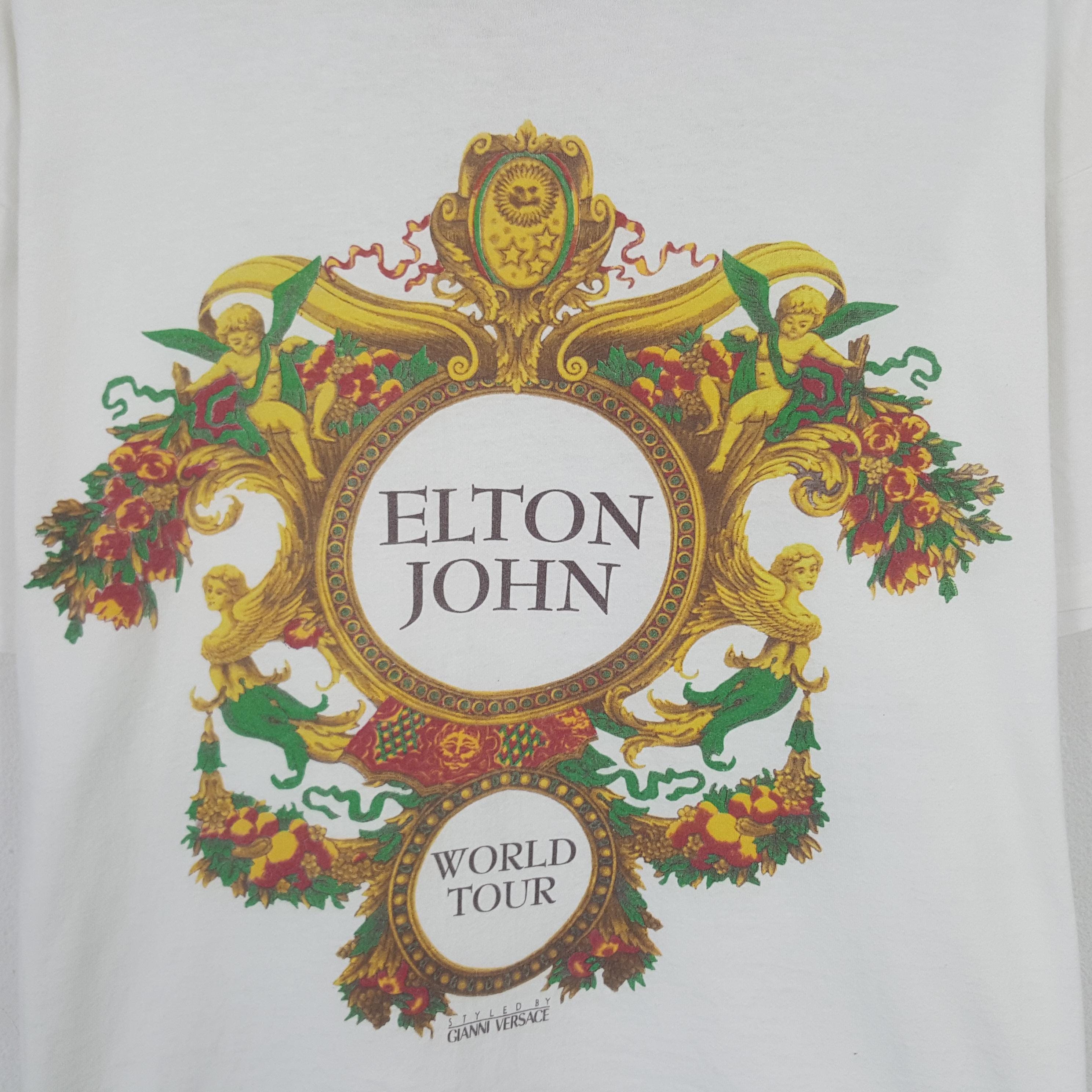 Vintage Elton John Gianni Versace Tshirt - Etsy