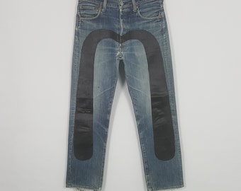 Vintage Evisu Japan Custom Art Daicock Denim Jeans
