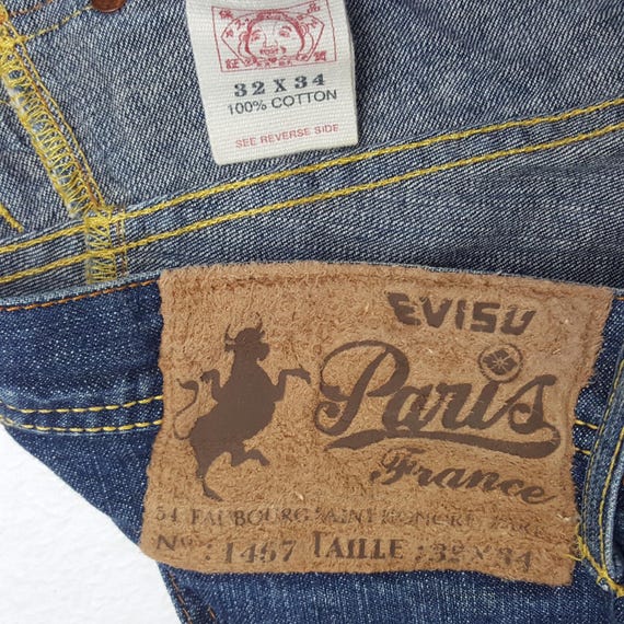 Vintage Evisu Paris Custom Art Daicock Style Denim Jeans - Etsy