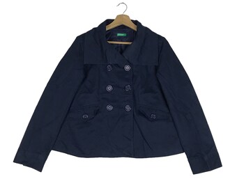 Vintage United Colors of Benetton Peacoat Button Coat Jacket