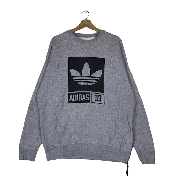 Adidas Big Logo Spell Out Pullover Jumper Sweatshirt Etsy UK