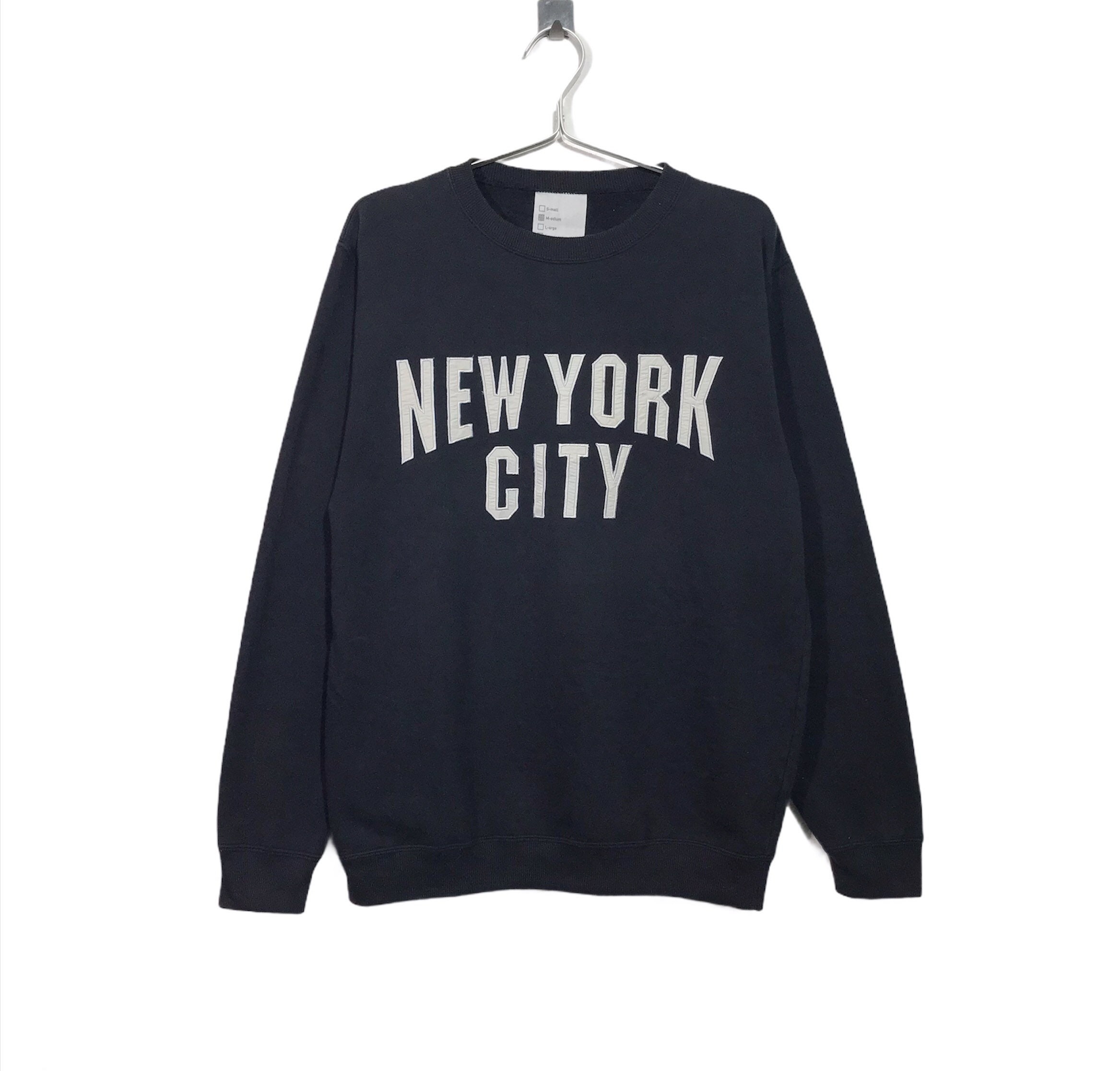 New York City Embroidered Logo Streetwear Crewneck Sweatshirt - Etsy UK