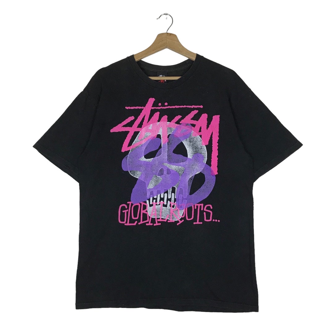 Vintage Stussy Global Roots Skull Design Pullover Jumper Tshirt - Etsy Vintage Stussy Global Roots Skull Design Pullover Jumper Tshirt - Etsy