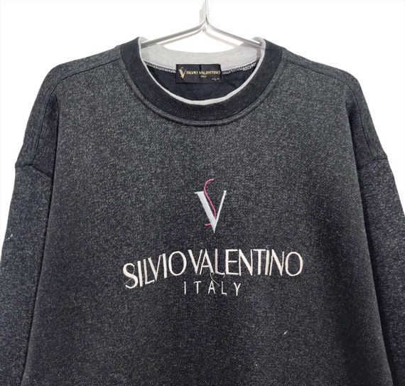 Vintage Silvio Valentino Italy Embroidered Logo Crewneck 