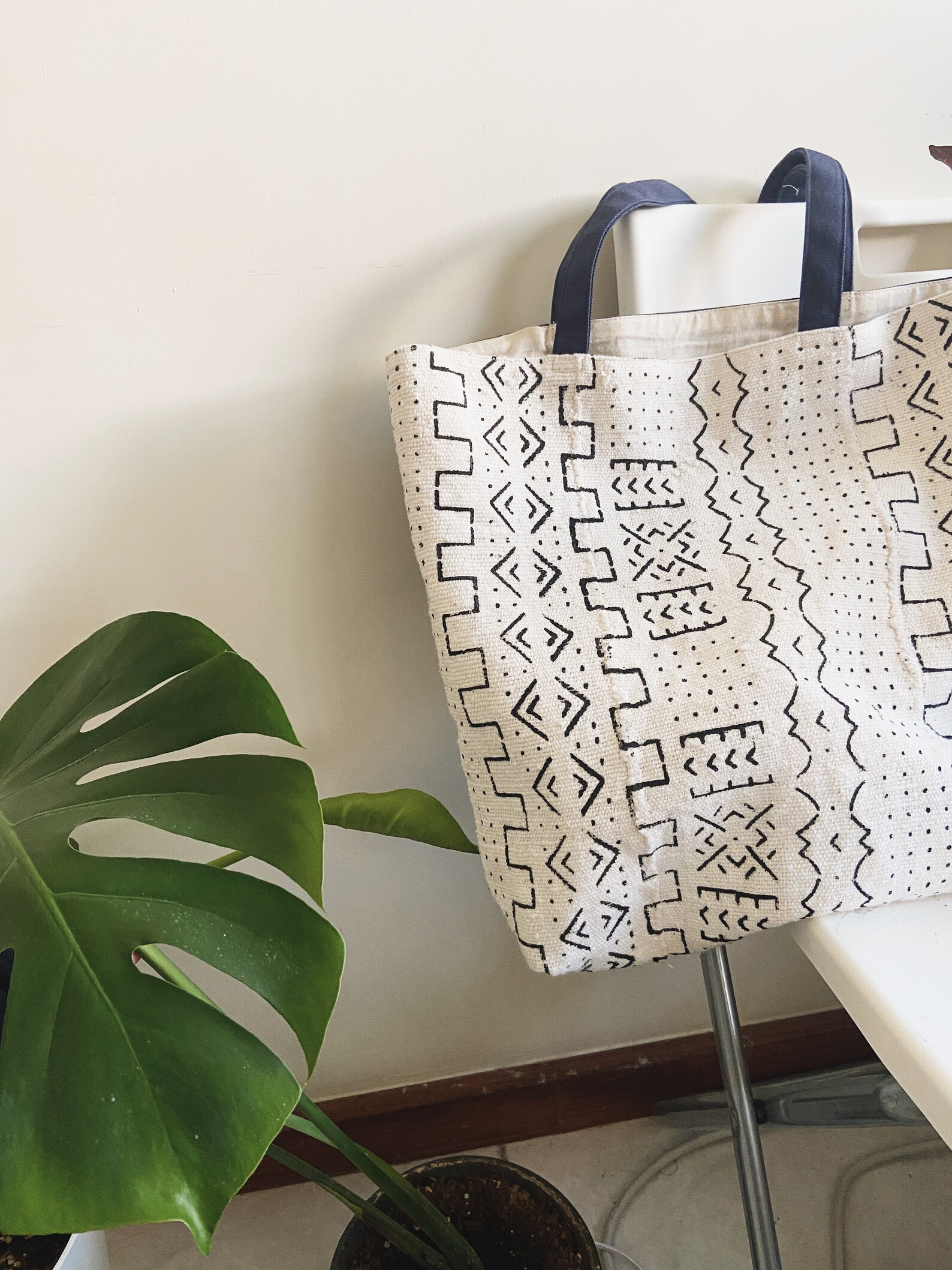 Mud Cloth Tote Bag African Fabric Totepursefabric Etsy