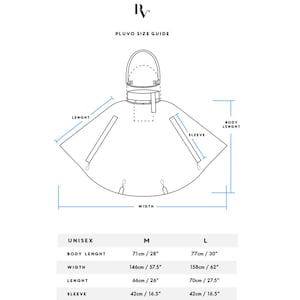 Rain poncho, Raincoat, Waterproof jacket, Unisex Poncho, Bicycle Cape, Rain Cape, Fashion Clothing Print, Heringbone, Pluvo. image 6