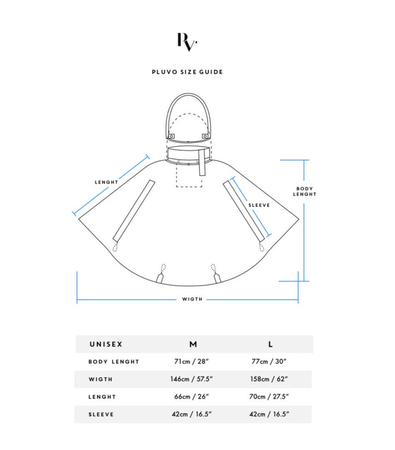 Rain poncho, Raincoat, Waterproof jacket, Unisex Poncho, Bicycle Cape, Rain Cape, Fashion Clothing Print, Heringbone, Pluvo. image 6