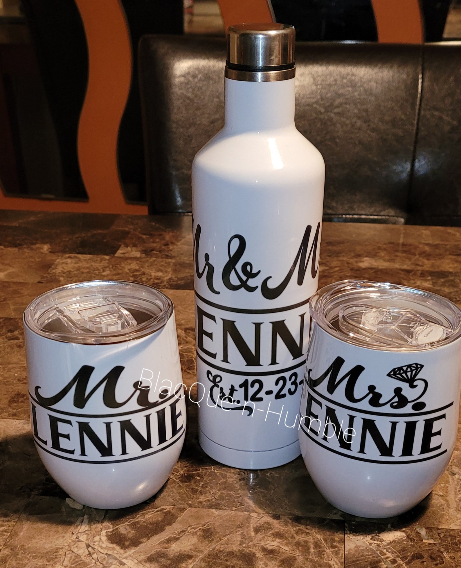 Custom Wine Bottle Tumbler and 2 Wine Tumblers Stainless Steel Etsy