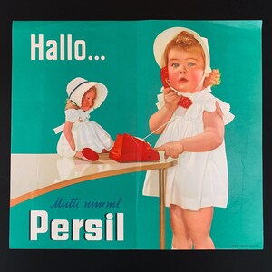 Persil Druck Poster circa 1970er / 80er Jahre Österreich / Deutschland