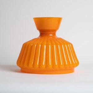 Vintage orange pendant glass lamp, 1970&#39;s,  DDR GDR