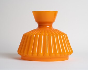 Lámpara de vidrio colgante naranja vintage, década de 1970, DDR GDR