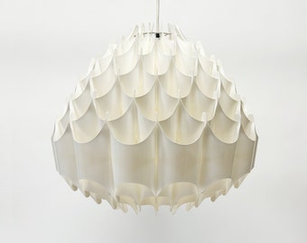 Lámpara vintage de origami de plástico, mediados de siglo, años 80, fabricada en Hungría, diseñada por Gyozo Olah.
