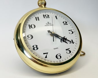 Vintage Maister Anker, Large, bass pocket watch-shaped wall clock , made in Germany in 1960-70’s, GDR,  Mid-century