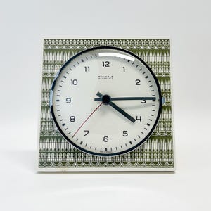 Vintage Kienzle Wall Clock, Porcelain, Made in Germany, 1970s, Space Age, Mid-Century Modern