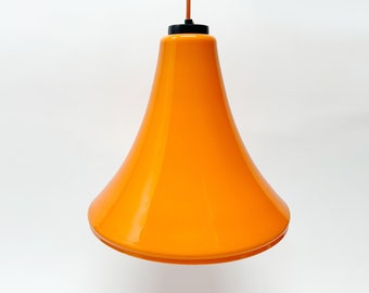 Vintage orange pendant glass lamp, by Štepán Tabery,  1960's,  Czech Republic