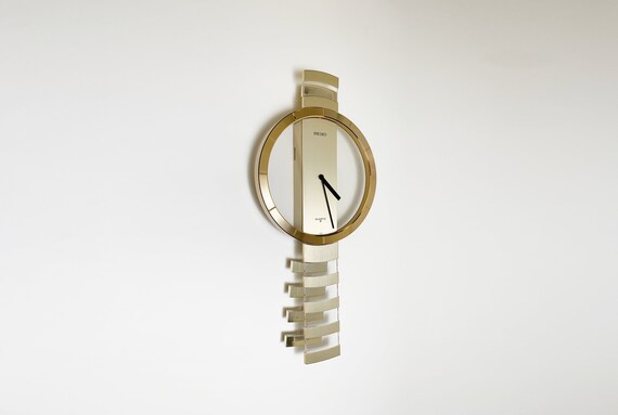 Rare Vintage Seiko Quartz Pendulum Wall Clock, 1980's, Made in