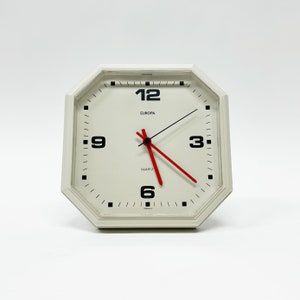 Vintage Europa clock from 1970s Space age minimal modern german design