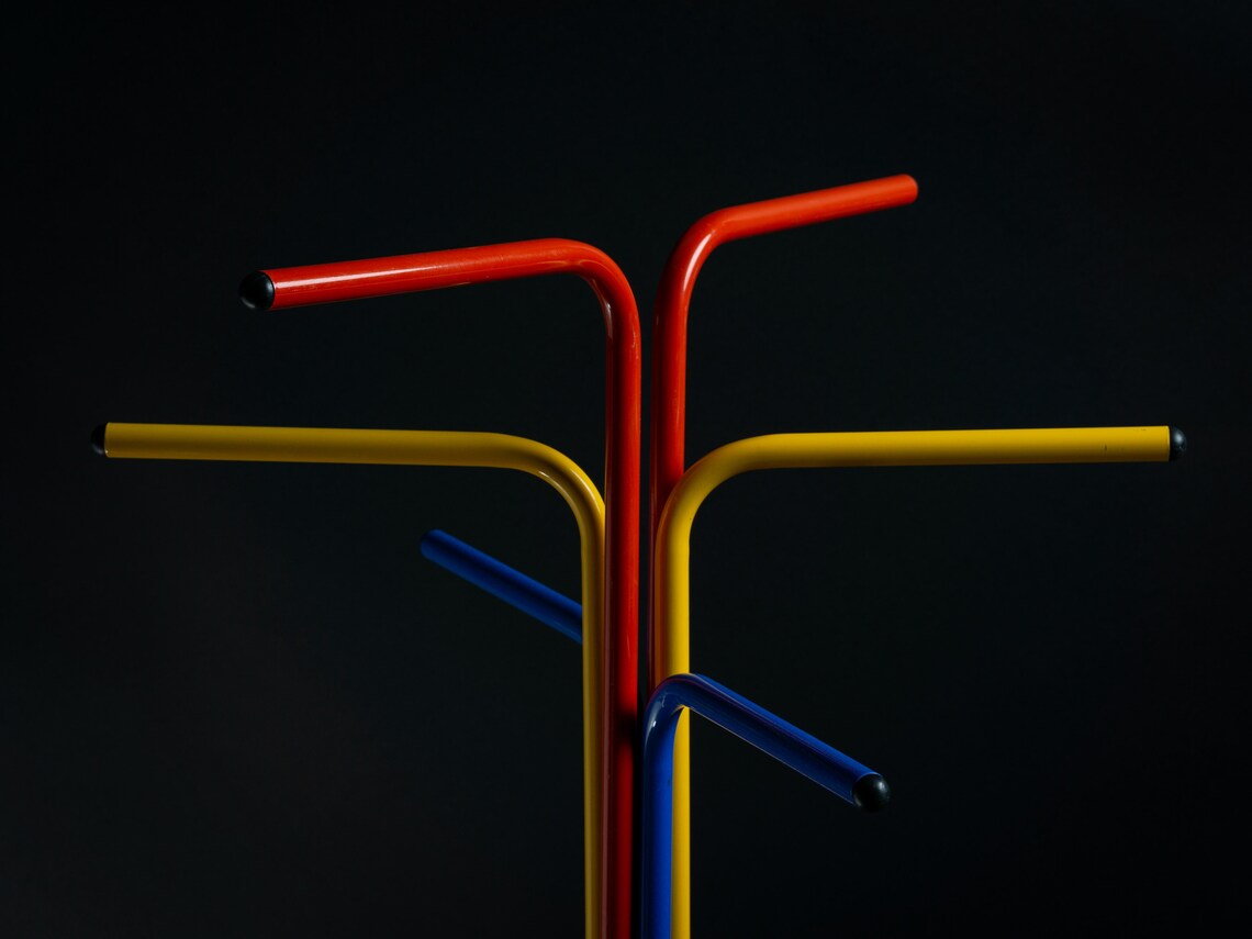 Vintage Ikea Childrens Coat Rack / Stand Memphis Style in Etsy