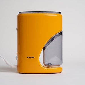 Vintage Krups, Coffina L, Type 222 , Space Age boxed orange plastic electric Coffee Grinder - Made in Germany - 1970s , NEW!!
