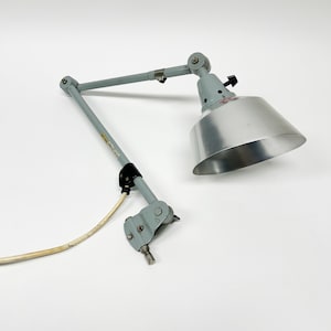 Vintage Midgard Bauhaus industrial work table lamp, Germany, DDR, GDR