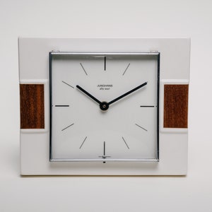 Vintage Junghans porcelan, ceramics, teak wall clock