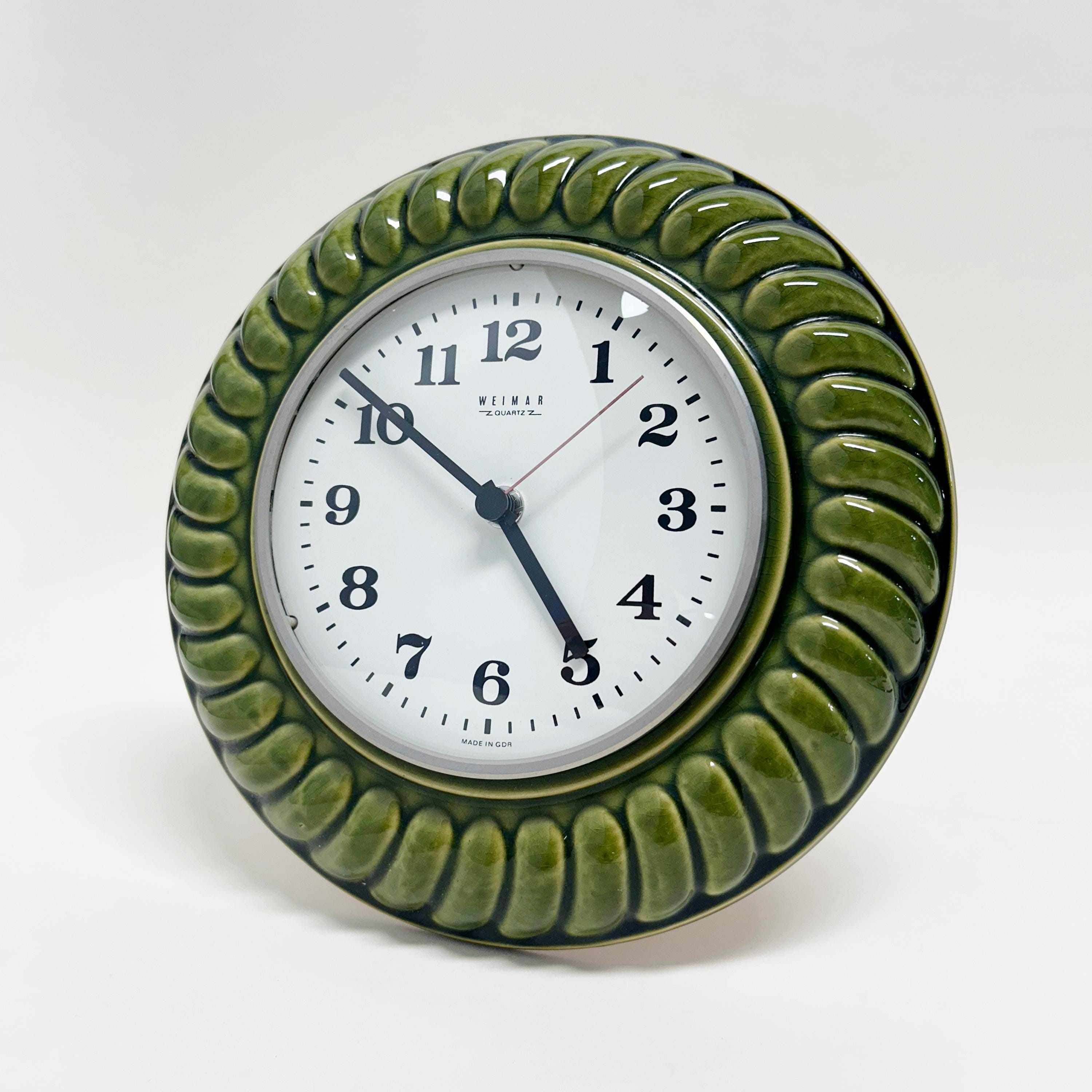 東ドイツ WEIMAR 壁掛け時計 ウォールクロック GDR ビンテージ レトロ
