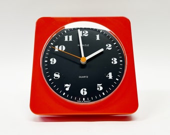 Vintage Red kienzle wall clock from 1970s Space age minimal modern german design