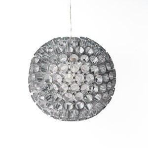 Vintage pendant metal lamp, circa 2000s, space age,