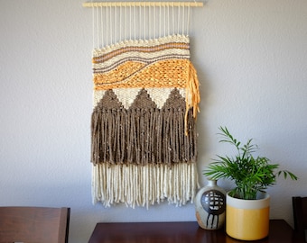 Woven Wall Hanging; Weave; Wall Décor; Wall Art; “Amber Wave”