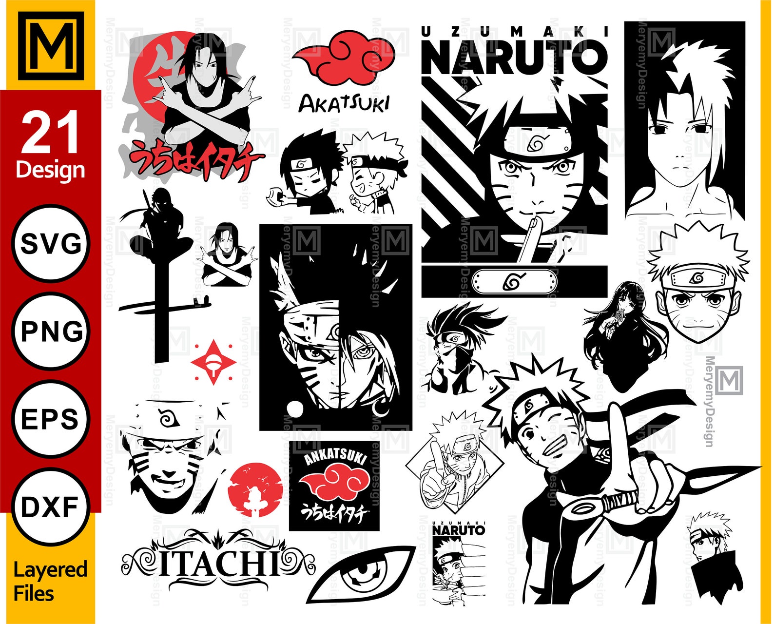 Download Anime Bundle SVG Digital Download Manga Download Japanese | Etsy