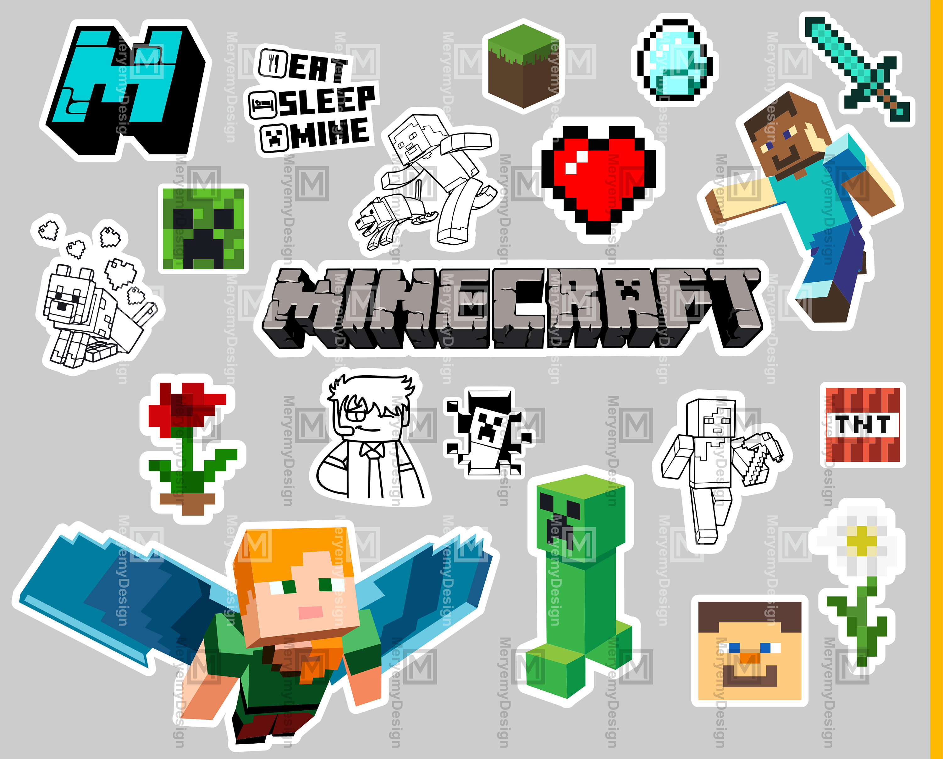 Minecraft bundle svg Minecraft svg Minecraft pngMinecraft | Etsy