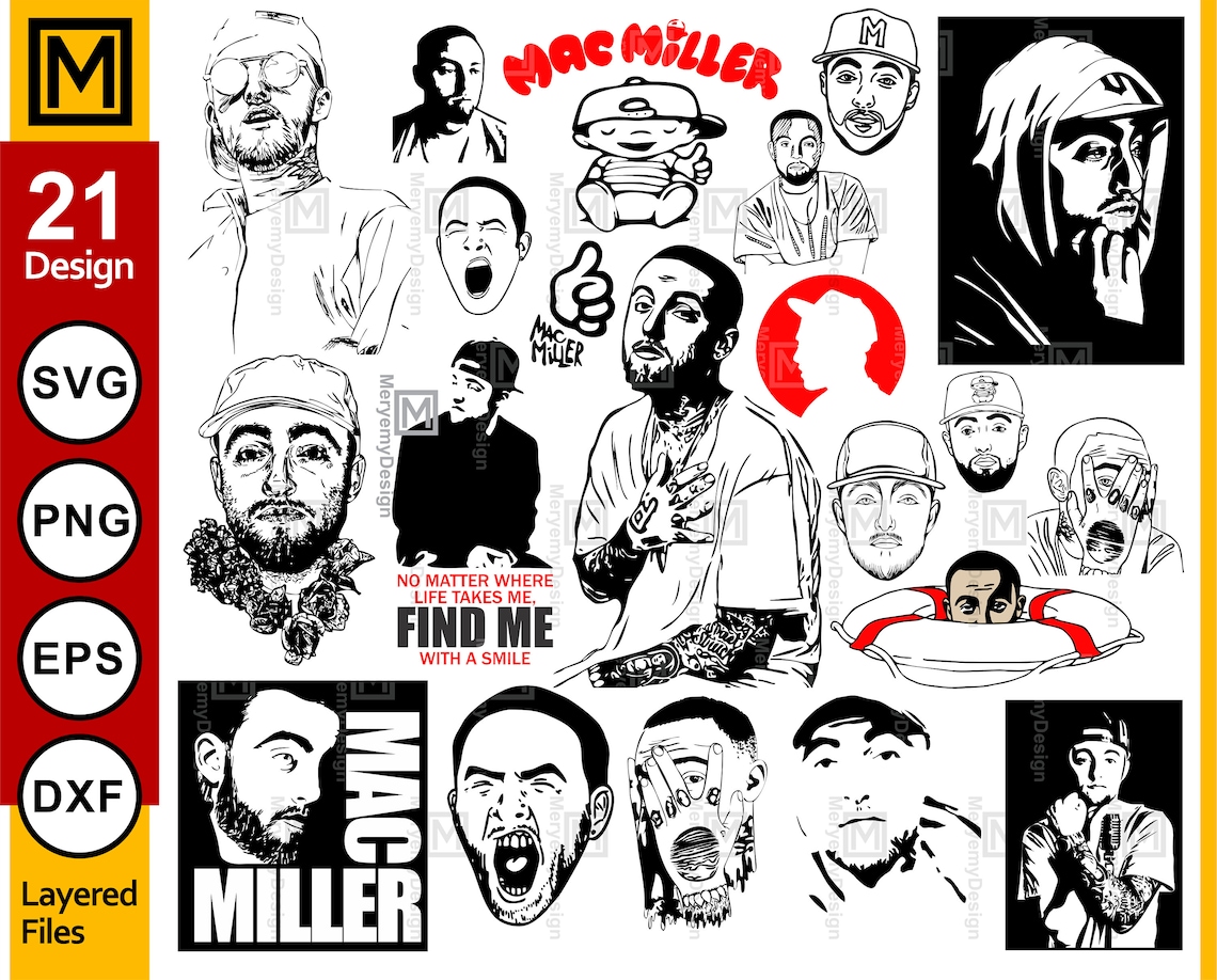 Mac Miller Vector Bundle Mac Miller SVG Mac Miller | Etsy