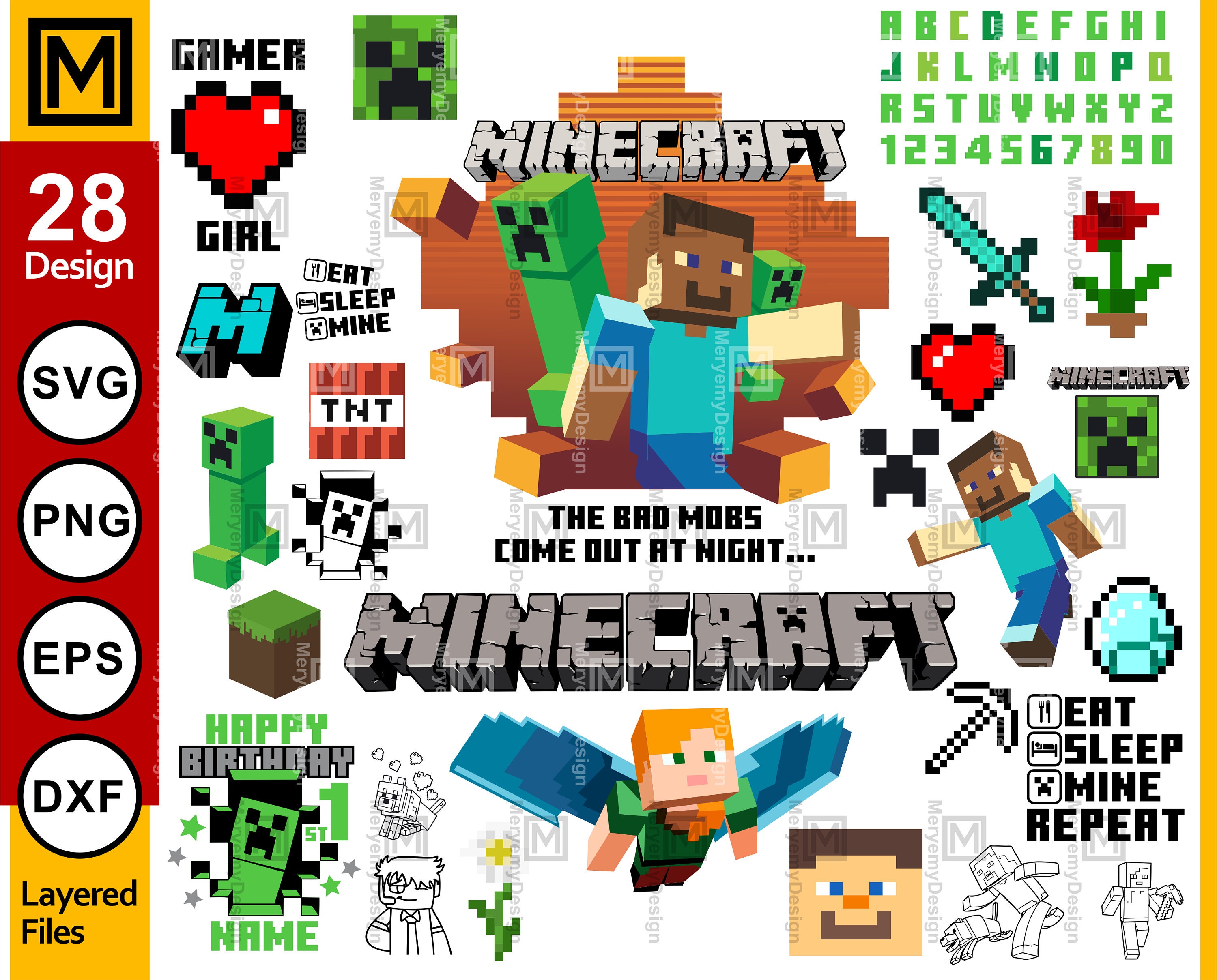 259+ Minecraft Svg Images Free