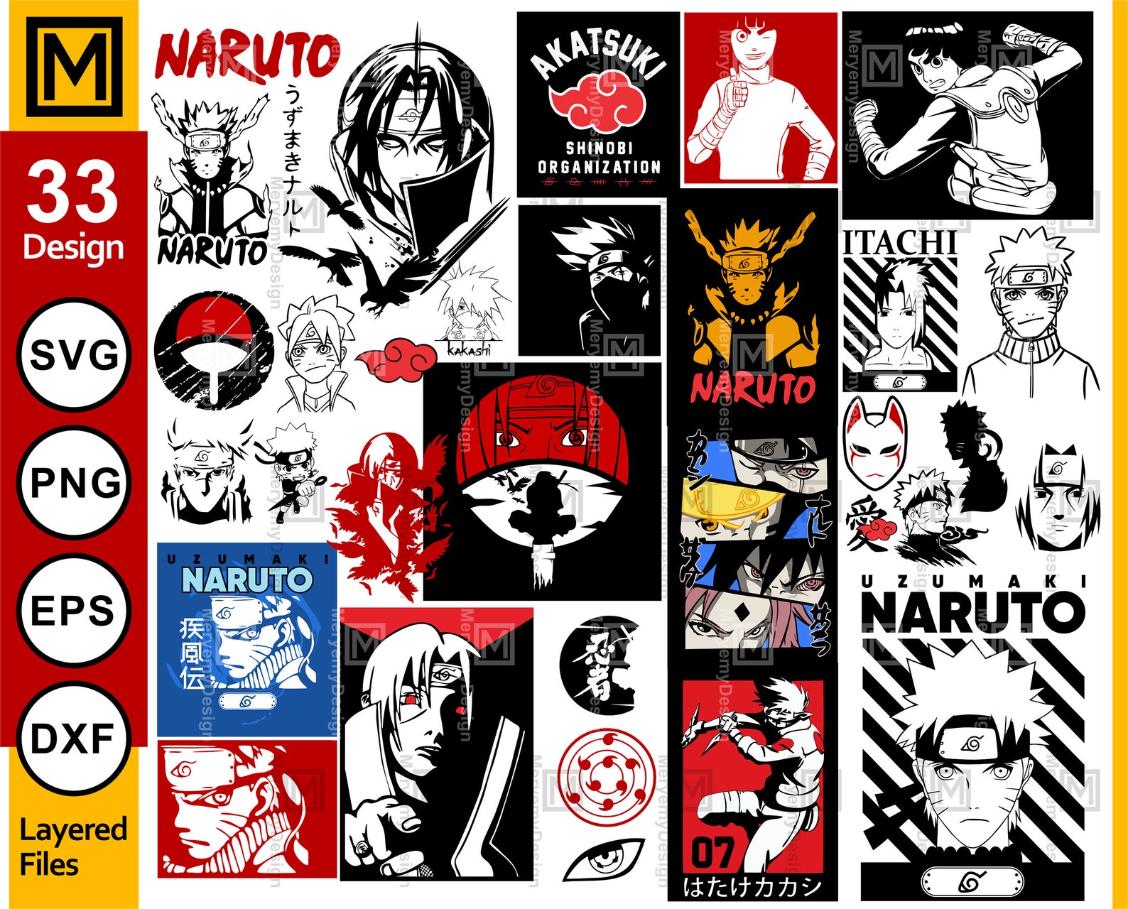 Download Anime Bundle SVG Téléchargement numérique Manga Télécharger | Etsy