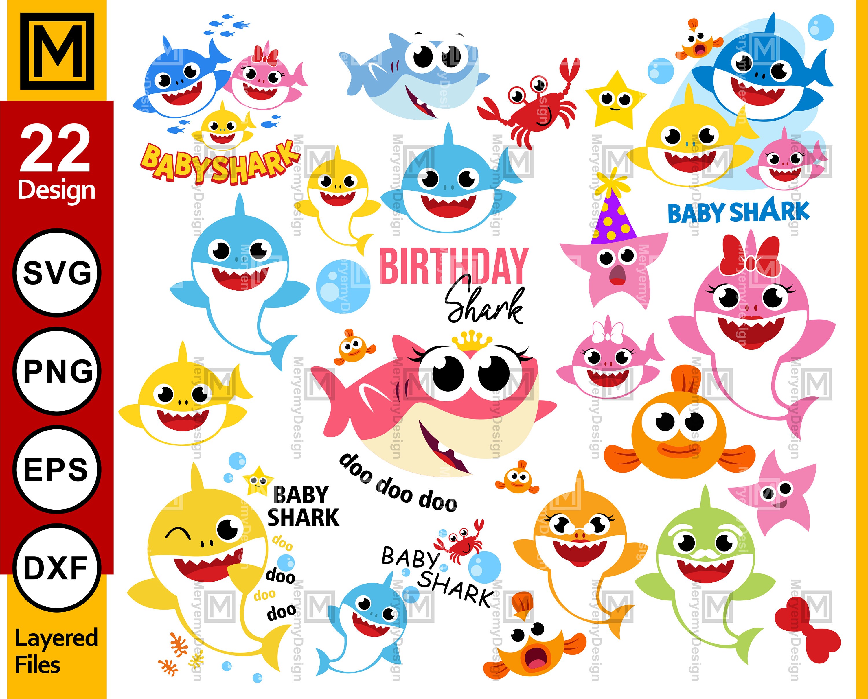 Cute Shark Svg Bundle