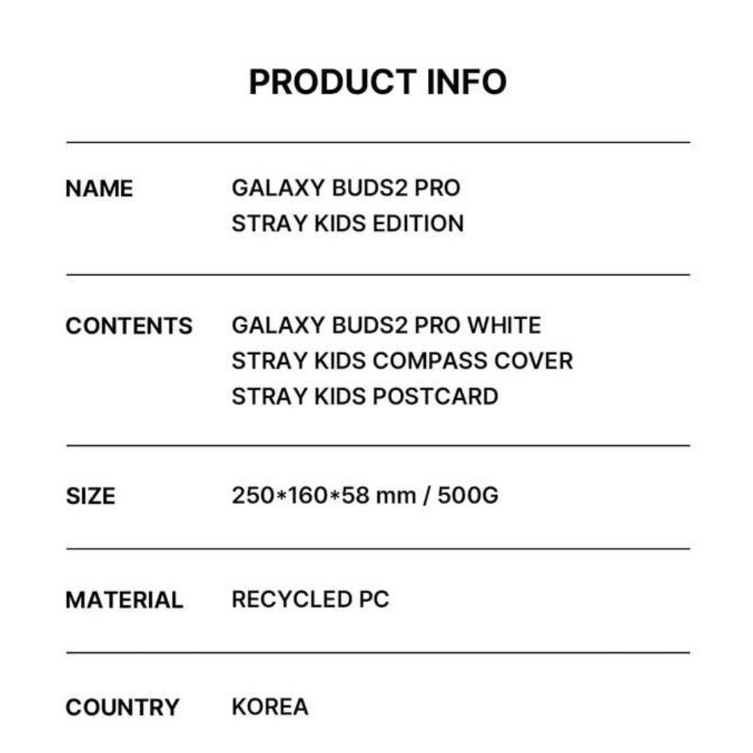 Galaxy Buds2 Pro Stray Kids Edition Official Samsung X SLBS Stray