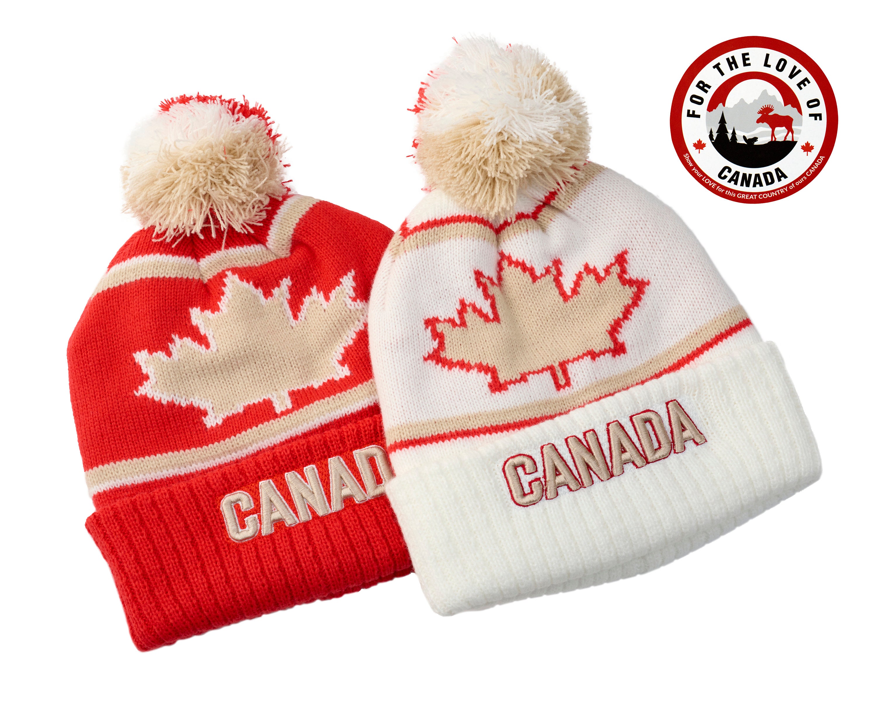 For the Love of Canada Beanie Tuke Winter Canada Embroidered Etsy Canada