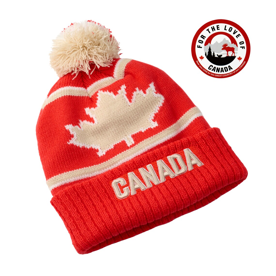 For the Love of Canada Beanie Tuke Winter Canada Embroidered Etsy Canada