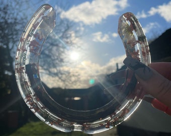 Horseshoe Keepsake | Horse Shoe Memorial | Horse Memorial | Horseshoe With Hair