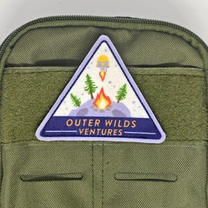 Weltraumforschungsdreieck, Outer Worlds Adventure Style Morale LIGHT COLOR Patch mit Klettverschluss