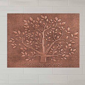Handmade Copper Tree Kitchen Backsplash Tile (23.6&quot;x31.6&quot;)