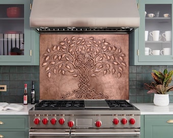 Handmade Copper Celtic Tree of Life Wall Art: Indoor/Outdoor Decor