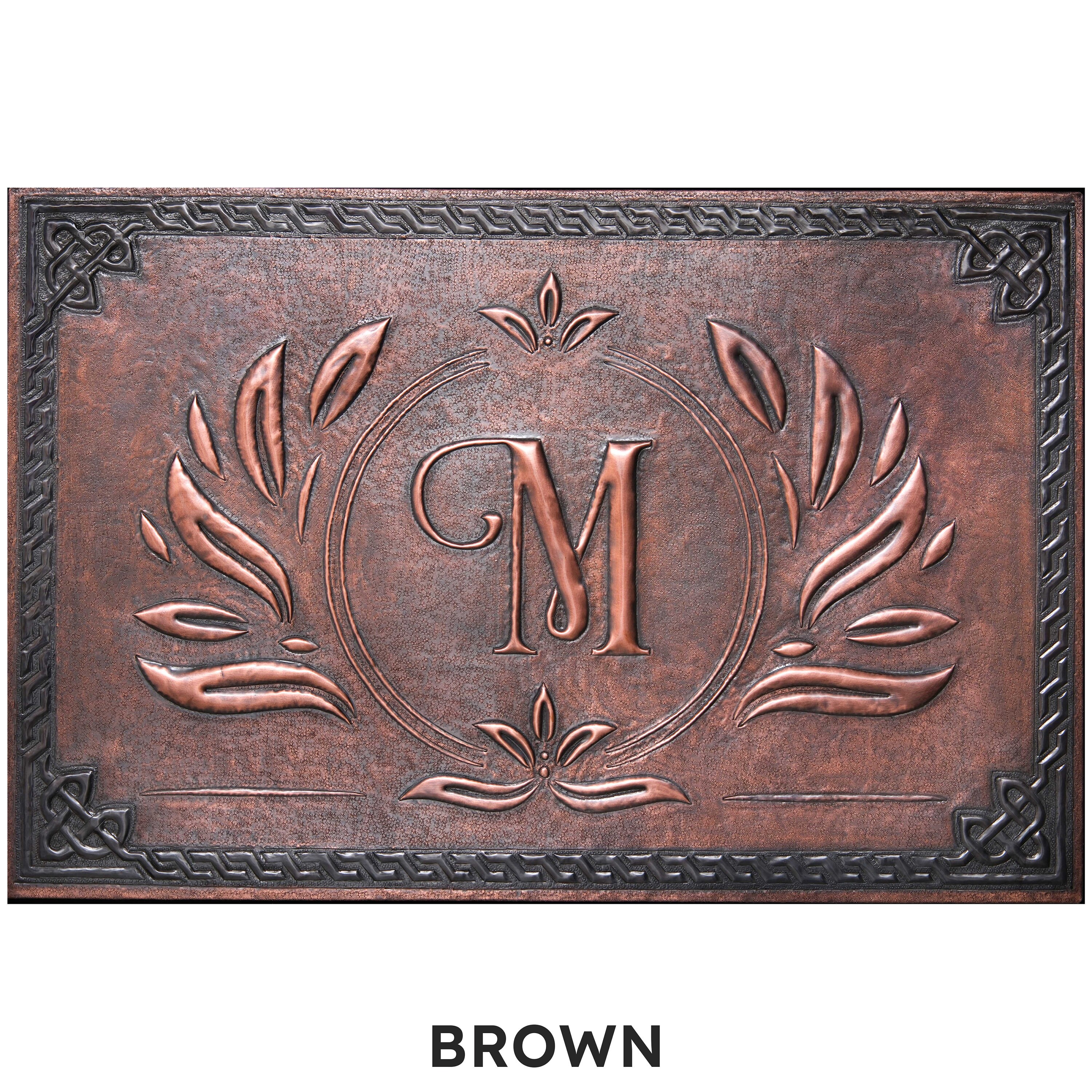 Custom Copper Letter Monogram - Celtic Wreath Backsplash Tile - Etsy