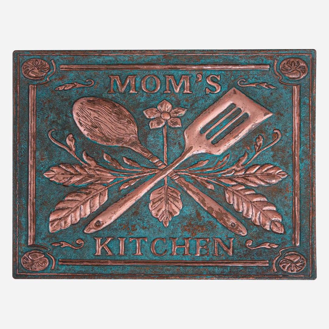 Mom's Kitchen Copper Backsplash Tile 11.8x15.7 Green Etsy